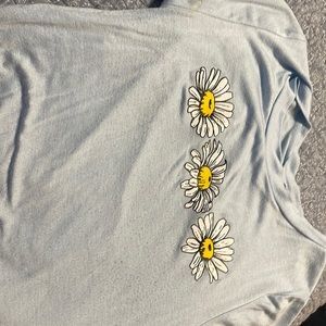 Blue daisy crop top